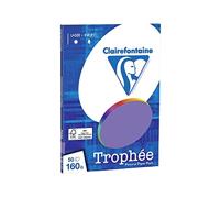Paars A4 papier 160 gram 50 vel Clairefontaine Trophée - thumbnail