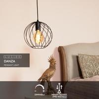 Lucide DANZA - Hanglamp - Ø 25 cm - 1xE27 - Zwart - thumbnail