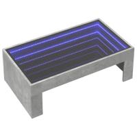 Salontafel met Infinity LED 90x50x30 cm betongrijs - thumbnail