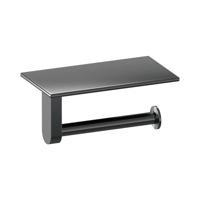 Toiletrolhouder Brauer Gunmetal Edition Met Planchet Gunmetal Geborsteld PVD - thumbnail