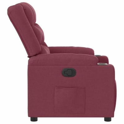 Fauteuil verstelbaar stof wijnrood Fauteuil verstelbaar stof wijnrood