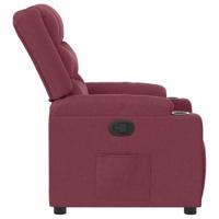 Fauteuil verstelbaar stof wijnrood - thumbnail