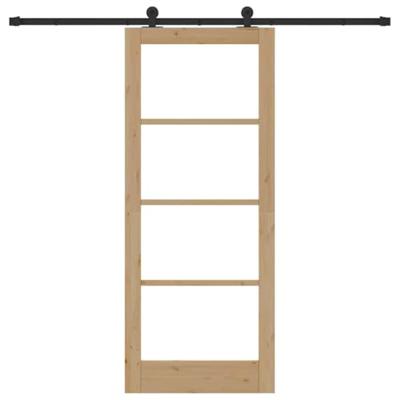 Schuifdeur ORKDAL Bruin 83 x 202 cm Hout en metaal