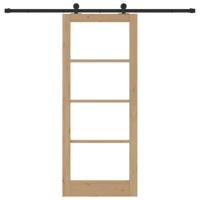 Schuifdeur ORKDAL Bruin 83 x 202 cm Hout en metaal - thumbnail