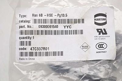 Afdekkap Han® 6B-gs-13,5 09300061540 HARTING 1 stuk(s) Piece