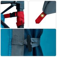 Tent met dak Anders Blauw en Zwart - thumbnail