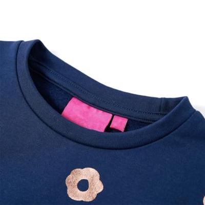 Kindertrui bloemenprint 140 marineblauw Kindertrui bloemenprint 140 marineblauw
