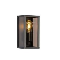 QAZQA Buiten wandlamp zwart met smoke glas 26 cm IP44 - Charlois - thumbnail