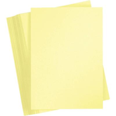 Creativ Company Gekleurd karton, a4, vel 210x297 mm, 180 gr, lichtgeel, 100 vel/ 1 doos