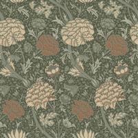 Dutch Wallcoverings Hidden Treasures - Cray Rood/Groen - thumbnail
