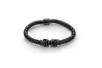 Monomen Men&apos;s Genuine Nappa Leather Bracelet MM10827BB - thumbnail