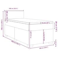 Boxspring met matras stof donkerbruin 100x200 cm - thumbnail