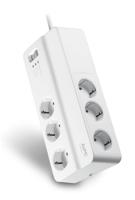 APC by Schneider Electric PM6-GR Overspanningsveilige stekkerdoos 6-voudig Wit Randaarde stekker 1 stuk(s) - thumbnail