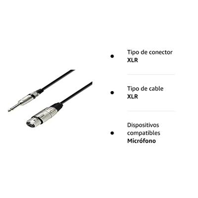 Adam Hall 3 Star MFP 0100 microfoonkabel 1x XLR female naar 1x jack mono 1m - thumbnail
