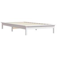 Bedframe massief grenenhout wit 90x200 cm - thumbnail