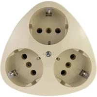 REV 0510080777 3-voudig Stopcontact (opbouw) IP20 Wit - thumbnail