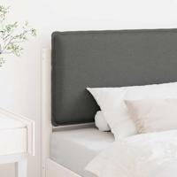 Gestoffeerd hoofdbord met hoofdeinde Wit en Lichtgrijs 90 cm - thumbnail