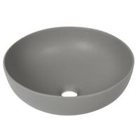 Plieger Round waskom - 38x38x13.6cm - mat grijs 1325003 - thumbnail