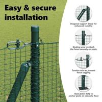 VidaXL Afrasteringspaal groen 10 x 1,4 m (19 x 19 mm gaas) - thumbnail