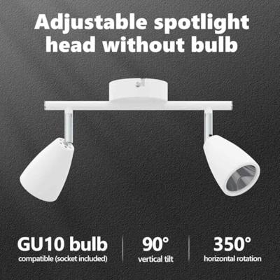 VidaXL Plafondspot met schijnwerpers wit 25.5 x 8 x 16 cm metaal