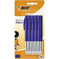 Balpen Bic M10 medium blauw blister à 10 stuks - thumbnail