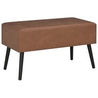 Salontafel 80x40x46 cm kunstleer donkerbruin - thumbnail