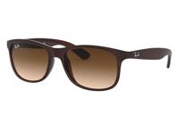 Zonnebril Ray-Ban ANDY 0RB4202 607313 55 Mat Bruin - thumbnail