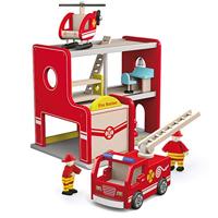 VIGA houten brandweerkazerne, afm 35x26x28 cm, 1 stuk - thumbnail