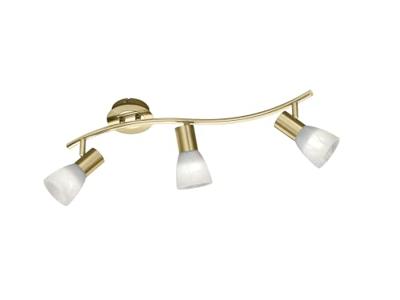 Trio Moderne plafondspotLevisto 3-lichts messing mat - 871010308