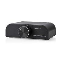 Analoge Audio-Switch | 4-Poorts poort(en) | Input: 1x 3,5 mm Audio-Input / 3x (2x RCA Female) | Output: 1x (2x RCA Female) | Manueel | Metaal | Antraciet - thumbnail