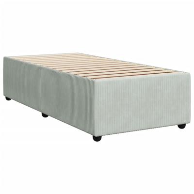 Boxspring met matras fluweel lichtgrijs 90x190 cm