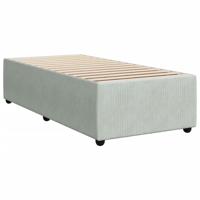 Boxspring met matras fluweel lichtgrijs 100x200 cm - thumbnail