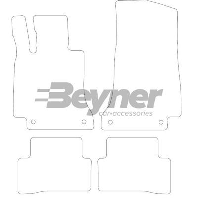 Velours Automatten passend voor Mercedes-Benz C-Klasse W205 2 HL1467244