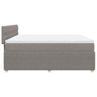 Boxspring met matras stof taupe 200x200 cm - thumbnail