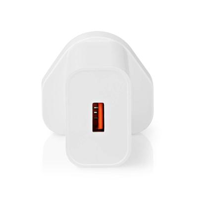 Nedis WCQC302AWTUK Oplader Snellaad Functie Qc3.0 3.0 A Outputs: 1 Usb-a 18 W Automatische Voltage Selectie
