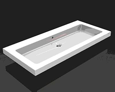 Wiesbaden keramische meubelwastafel 100x46 zonder kr.gat