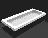 Wiesbaden keramische meubelwastafel 100x46 zonder kr.gat - thumbnail