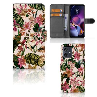Motorola Moto G54 Hoesje Flowers Motorola Moto G54 Hoesje Flowers