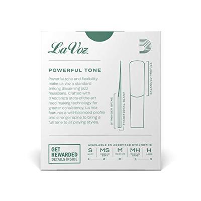 D&apos;Addario Woodwinds RJC10HD La Voz Hard rieten voor altsax (10 stuks)
