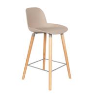 Zuiver Barstoel 'Albert Kuip' PP, kleur Taupe (zithoogte 65cm) - thumbnail