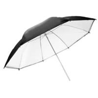 Falcon Eyes Jumbo Flitsparaplu URN-T86TSB1 Diffuus Wit + Zilver/Zwarte Hoes 216 cm - thumbnail