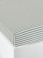 GREEN FOREST Oeko-Tex® baby hoeslaken ecru/groen - thumbnail