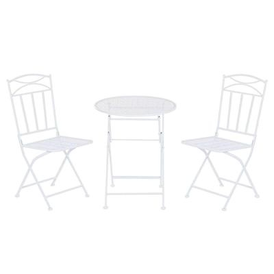 Tafel met twee stoelen Home ESPRIT Wit Ijzer 60 x 60 x 70 cm