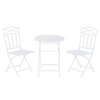 Tafel met twee stoelen Home ESPRIT Wit Ijzer 60 x 60 x 70 cm - thumbnail