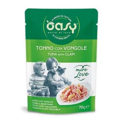 OASY More Love Tuna with clam - nat kattenvoer - 70g