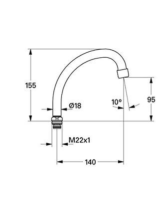Grohe Costa uitloop v.wast.mengkr. 13072