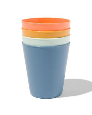 HEMA Bekers 250ml Kunststof - 4 Stuks (multicolor)