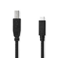 Nedis CCGL60650BK10 USB 2.0 kabel USB-C male - USB-B male 1 meter - thumbnail