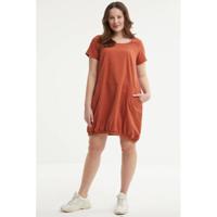 Zizzi jurk JEASY roodbruin - thumbnail