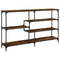 Wandtafel 160x32x95 cm bewerkt hout gerookt eikenkleurig - thumbnail